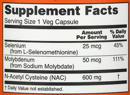 NOW NAC 600 mg