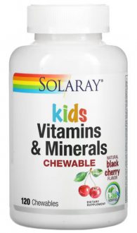 Детские витамины Solaray children's chewable vitamins and minerals