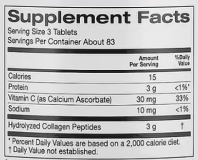 Коллаген + Витамин С, Hydrolyzed Collagen Peptides + Vitamin C, California Gold Nutrition, Тип 1 и 3
