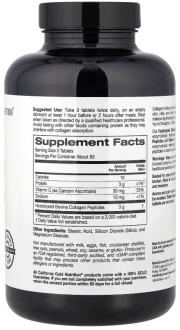 Коллаген + Витамин С, Hydrolyzed Collagen Peptides + Vitamin C, California Gold Nutrition, Тип 1 и 3