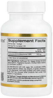 California Gold Nutrition, CoQ10, 100 mg