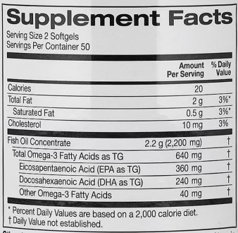 Omega-3 Premium Fish Oil от California Gold Nutrition