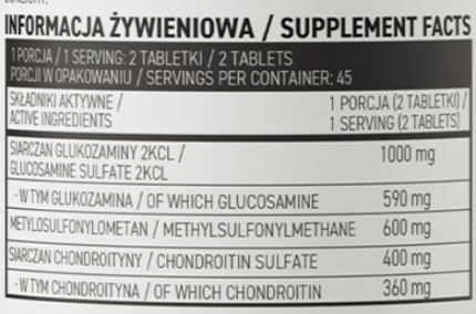 Glucosamine+MSM+Chondroitin OstroVit (90 таб.)
