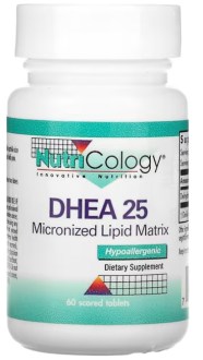 Дегидроэпиандростерон, DHEA 25, Nutricology, 60 таблеток