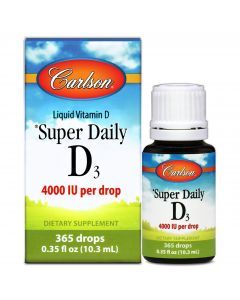 Витамин Д3, Vitamin D3, Carlson Labs, 4000 МЕ, 10,3 мл.