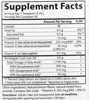 Омега 3 Norwegian Super D Omega-3 с натуральным вкусом лимона от Carlson Labs