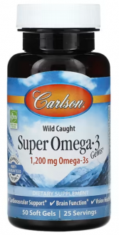 Рыбий жир, Carlson Labs, 1000 мг, 50 капсул