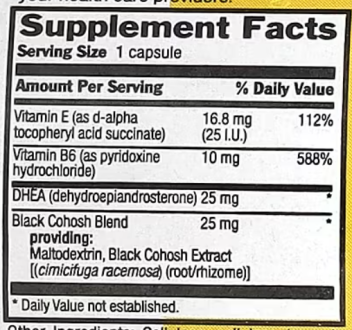 Дегидроэпиандростерон, ДГЭА 25 mg для женщин, DHEA, Country Life, 60 капсул