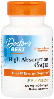 Коэнзим Q10, Doctor's Best, 100 мг, 60 капсул