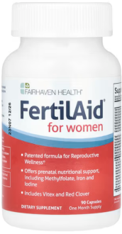 Витамины для зачатия, FertilAid for Women, Fairhaven Health, 90 капсул