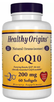 Коэнзим Q10, Healthy Origins, Kaneka Q10 (CoQ10), 200 мг, 60 капсул