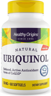 Убихинол (Kaneka QH), Ubiquinol, Healthy Origins, 50 мг, 60 кап.