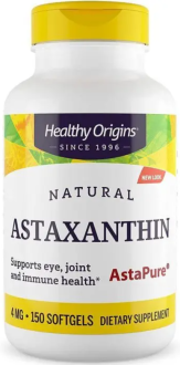 Астаксантин, Healthy Origins, 4 мг, 150 гелевых капсул