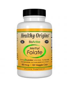Метилфолат, Methyl Folate, Healthy Origins, 800 мкг, 120 капсул