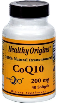 Коэнзим Q10, CoQ10 (Kaneka Q10), Healthy Origins, 200 мг, 30 гелевых капсул