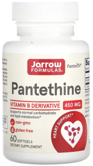 Пантетин, Jarrow Formulas, 450 мг, 60 капсул