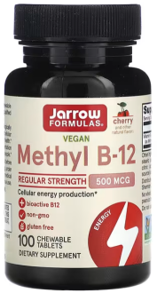 Витамин В12, Jarrow Formulas, 500 мкг, 100 табл.