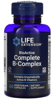 В-комплекс витаминов, BioActive B-Complex, Life Extension, биоактивный, 60 капсул