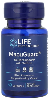 Витамины для глаз, MacuGuard, Life Extension, 60 капсул