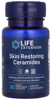 Восстановление кожи, Skin Restoring Ceramides, Life Extension, керамиды, 30 вегетарианских капсул