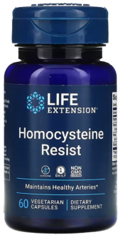 Резистентность гомоцистеина, Homocysteine Resist, Life Extension, 60 капсул