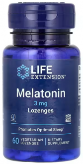 Мелатонин, Melatonin, Life Extension, 3 мг, 60 леденцов