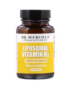 Витамин Д липосомальный, Liposomal Vitamin D, Dr. Mercola, 1000 МЕ, 30 капсул