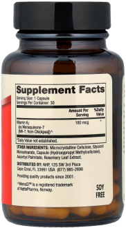 Витамин К2, Vitamin K2, Dr. Mercola, 30 капсул
