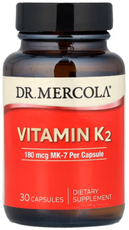Витамин К2, Vitamin K2, Dr. Mercola, 30 капсул