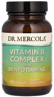 Витамины группы В с бенфотиамином, Vitamin B Complex, Dr. Mercola, 60 капсул