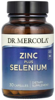 Цинк плюс селен, Zinc Plus Selenium, Dr. Mercola, 30 капсул