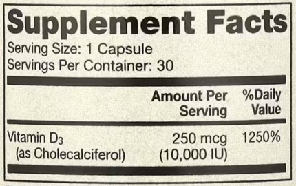 Витамин Д липосомальный, Liposomal Vitamin D, Dr. Mercola,10 000 МЕ, 30 капсул