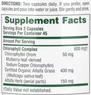 Хлорофилл комплекс, Nature's Plus, 90 капсул