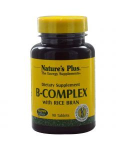 Витаминный В-комплекс с рисовыми отрубями, B-Complex, Nature's Plus, 90 таблеток