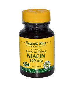 Ниацин, Niacin, Nature's Plus, 100 мг, 90 таблеток