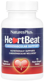 Укрепление сердечно-сосудистой системы, Cardiovascular Support, HeartBeat, Nature's Plus, 90 таблеток