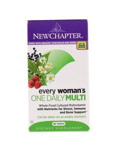 Ежедневные витамины для женщин, Woman's One Daily Multi, New Chapter, 1 в день, 48 таблеток