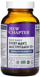 Мультивитаминный комплекс для мужчин 55+, One Daily Multi, New Chapter, 1 в день, 72 таблетки