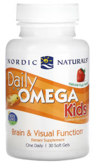 Рыбий жир для детей (клубника), Nordic Naturals, 500 мг, 30 желе