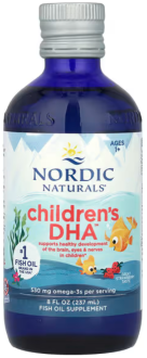 Жидкий рыбий жир для детей, Nordic Naturals, клубника, 237 мл