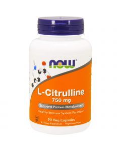 Цитруллин, L-Citrulline, Now Foods, 750 мг, 90 капсул