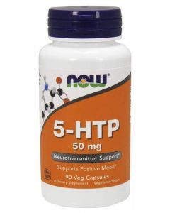 5-НТР, 5-гидрокси L-триптофан, Now Foods, 50 мг, 90 кап.