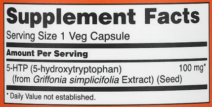5-HTP 5-гидрокситриптофан, Now Foods, 100 мг, 120 капсул