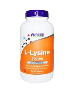 Лизин, L-Lysine, Now Foods, 500 мг, 250 капсул