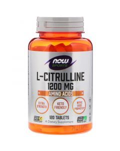 Цитруллин, L-Citrulline, Now Foods, Sports, 1200 мг, 120 таблеток