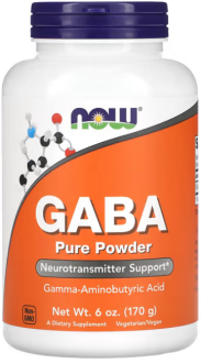 Гамма-аминомасляная кислота, GABA, Now Foods, порошок, 170 г