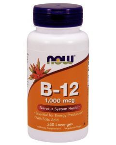 Витамин В12, B-12, Now Foods, 1000 мкг, 250 леденцов