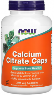 Цитрат кальция (Calcium Citrate), Now Foods, 240 капсул