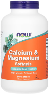 Кальций и магний, Calcium & Magnesium, Now Foods, комплекс, 240 капс.