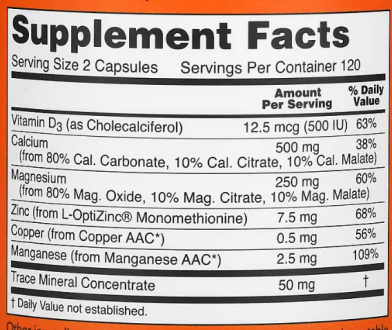 Кальций и магний в капсулах, Cal-Mag Caps, Now Foods, 240 капсул